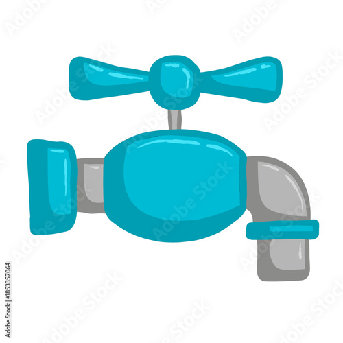 illustration of a Water faucet isolated
