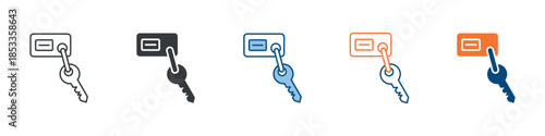 Room Key Icon Set Multiple Style Collection 