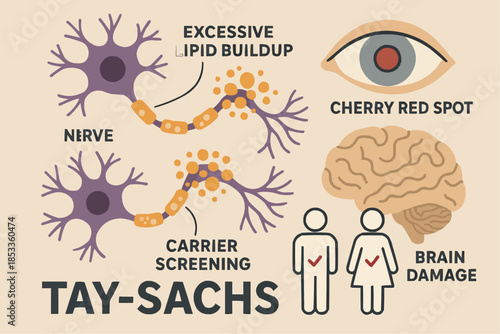 Tay-Sachs Disease Nerve Cell Lipid Accumulation Vector
