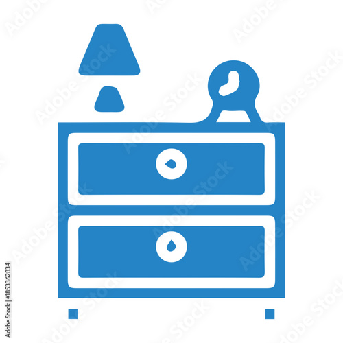 Nightstand with Lamp Icon