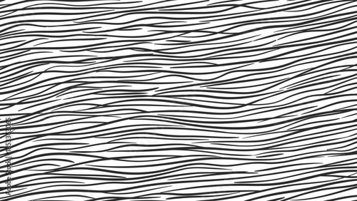 Abstract black and white wavy lines pattern, creating a textured visual effect for graphic design backgrounds
