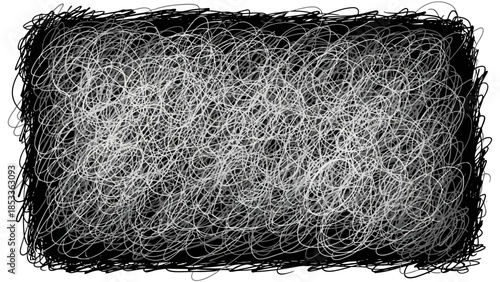 Abstract Black and White Scribble Pattern - A Textured Background for Creative Projects
