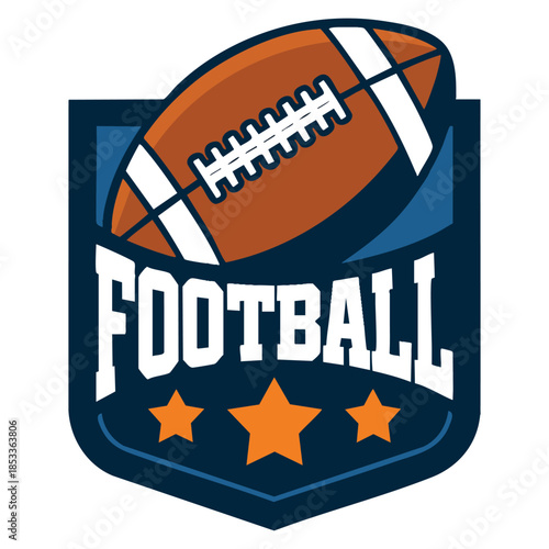 American football logo vector illustration ideal for sport team branding emblem insignia design isolated on white background creative artwork