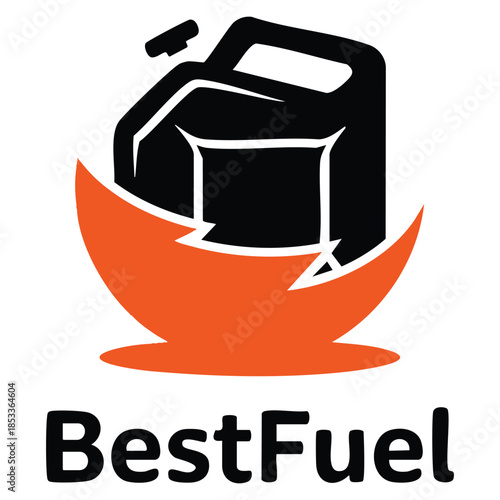 Best fuel benzine vector logo template design featuring grey and yellow color perfect for industrial branding energy company product identity and design