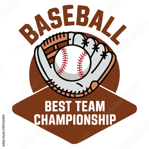 Best team baseball championship vector illustration logo template design element perfect for emblem badge banner label or sports themed artwork