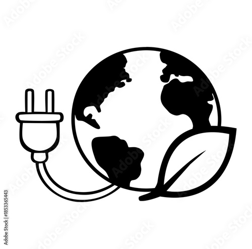 Cartoon Icon Energy Earth Life Energy Simple Digital Design