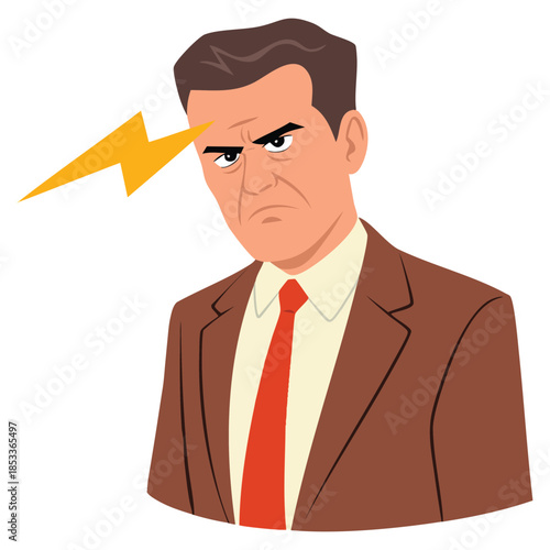 Businessman working overwhelmed man solving business problems vector illustration deadline time pressure ideal for productivity, work stress, and office themed designs