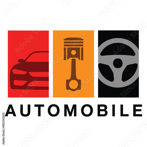 Car and parts symbol automobile or automotive vector logo template suitable for transportation service modern clean branding and professional identity