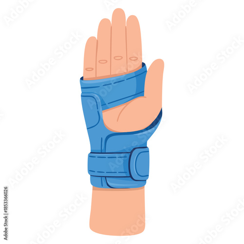 Cartoon style broken arm bandaged vector illustration suitable for medical education first aid injury awareness and healthcare creative projects