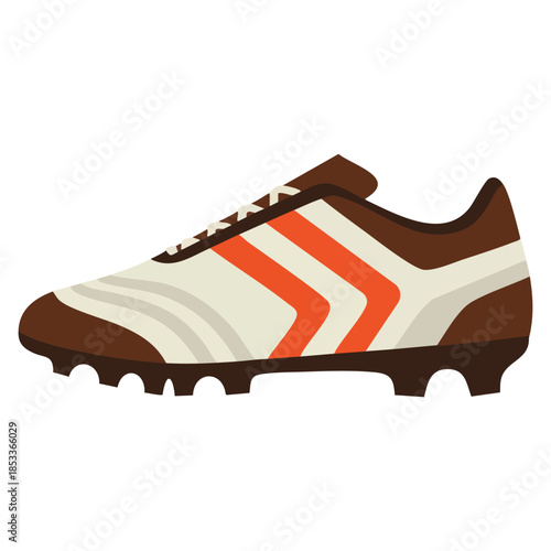 Cartoon style football boots soccer shoes isolated on white background perfect for athletic sports equipment football design and cartoon artwork