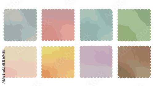 Collection of colorful fabric swatches in various pastel shades