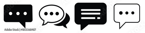 bit pixel speech bubbles and dialog boxes. Message icons for computer game. Vector illustration.