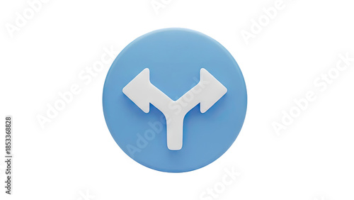 3D Fork in the Road Icon