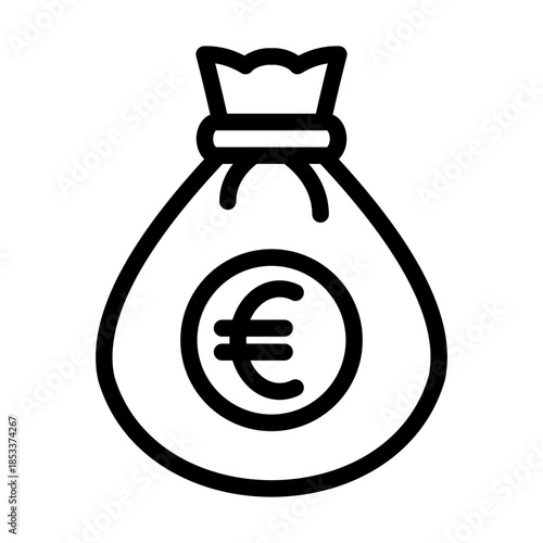 Euro Money Bag Icon