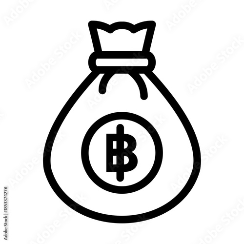 Baht Money Bag Icon