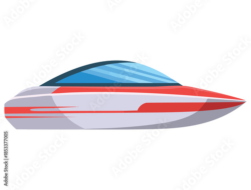 Cutter type boat vector icon illustration perfect for modern maritime water vehicle nautical and marine themed design or transportation artwork