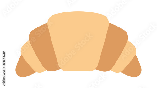 Croissant pastry icon flat design, bakery food icon modern style, croissant vector illustration pastel, minimalist breakfast icon, pastry food symbol