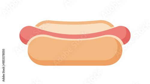 Hotdog icon flat design, fast food icon modern vector, hotdog illustration pastel, street food symbol, minimal sausage icon
