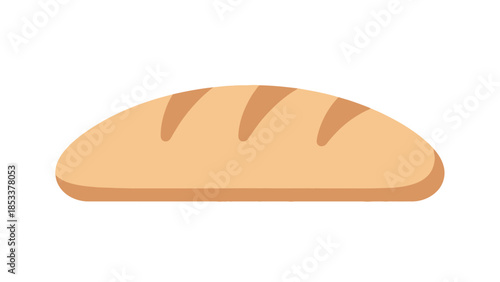 Bread loaf icon flat design, bakery food icon modern vector, bread illustration pastel, minimalist staple food icon, baked bread symbol