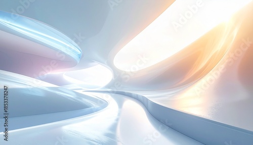 柔らかく発光する抽象グロウ背景｜未来的で幻想的な表現