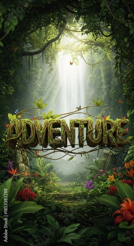 Wallpaper Mural Lush Jungle Discovery: A Verdant Adventure Awaits amidst Thriving Flora and Sparkling Cascades Torontodigital.ca