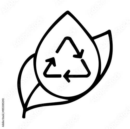 Cartoon Icon Energy Conserving Nature Energy Simple Logo Digital Design
