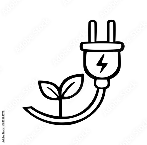 Cartoon Icon Energy Bio energy Simple Digital Design