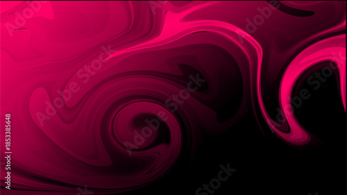 abstract pink background, Vibrant, flowing magenta and deep black abstract background, suggesting luxurious silk or liquid motion with intense color depth