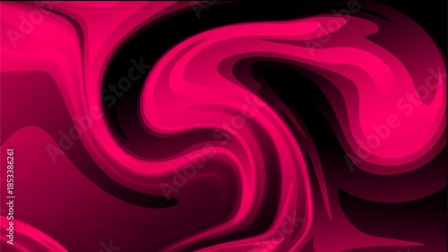 abstract pink background, Vibrant, flowing magenta and deep black abstract background, suggesting luxurious silk or liquid motion with intense color depth