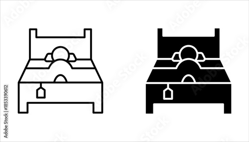 Dead body icon set. Death rate silhouette icon. Body in the morgue on white background