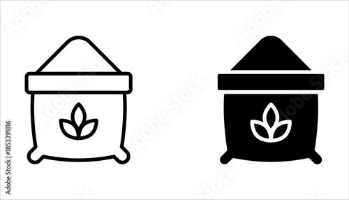 fertilizer icon set. Thin line fertilizer icon from agriculture and farm collection on white background