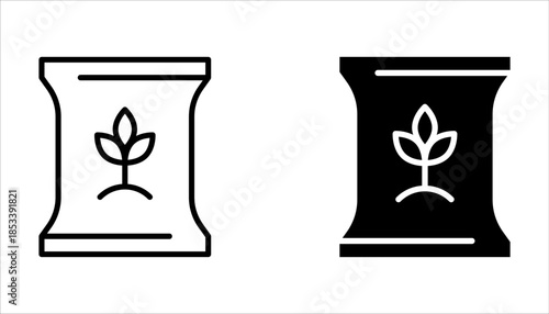 fertilizer icon set. Thin line fertilizer icon from agriculture and farm collection on white background