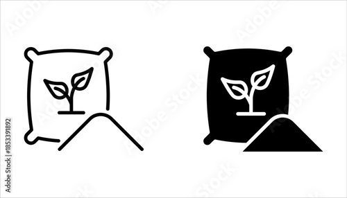 fertilizer icon set. Thin line fertilizer icon from agriculture and farm collection on white background