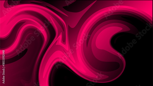 Vibrant, flowing magenta and deep black abstract background, suggesting luxurious silk or liquid motion with intense color depth