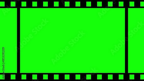 Classic Vintage Film Strip Frame Green Screen Overlay