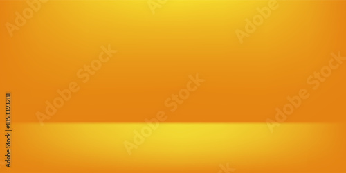 Yellow gradient wall and empty studio room background