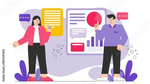 Corporate governance meeting Flat Vector Illustration