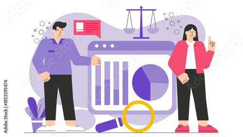 Ethical business practices Flat Vector Illustration