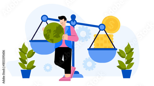 Ethical business practices Flat Vector Illustration