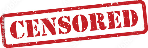 Red censored stamp