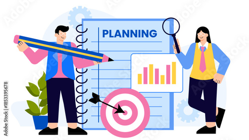 Flat illustration of succession planning in company Flat Vector Illustration