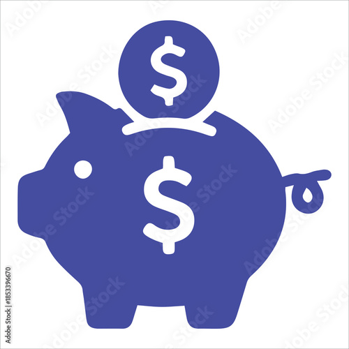 Savings and Wealth Management Icon – Financial Planning and Asset Growth Vector EPS 10