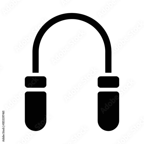 jumping rope glyph icon