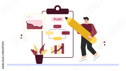 Performance improvement plan Flat Vector Illustration