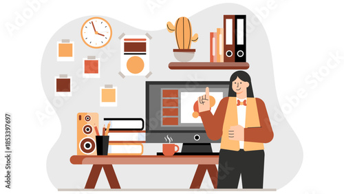 Flat design of office productivity tools