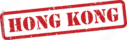 Red Hong Kong stamp