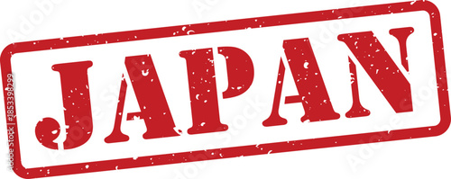 Red japan text stamp