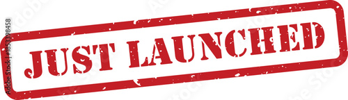 Red just launched stamp with distressed texture