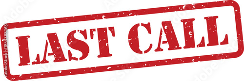 Red last call stamp