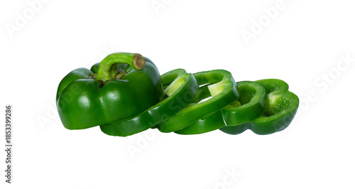 green bell peppers vegetables isolated